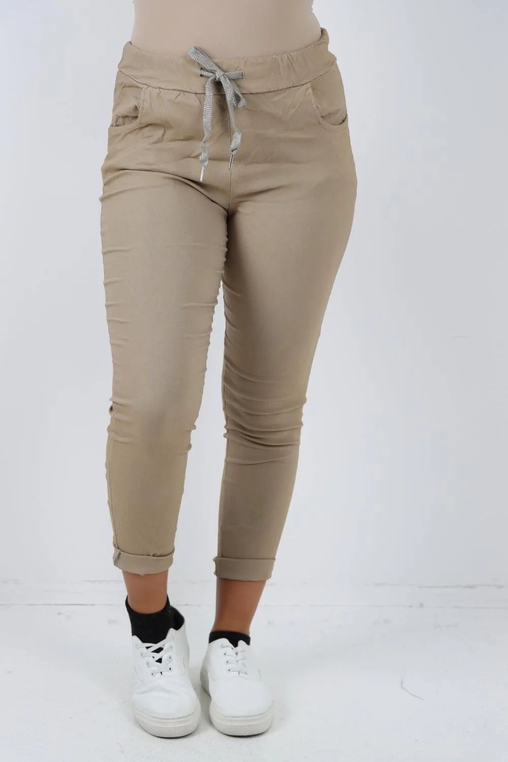 Plain Magic Drawstring Comfort Joggers