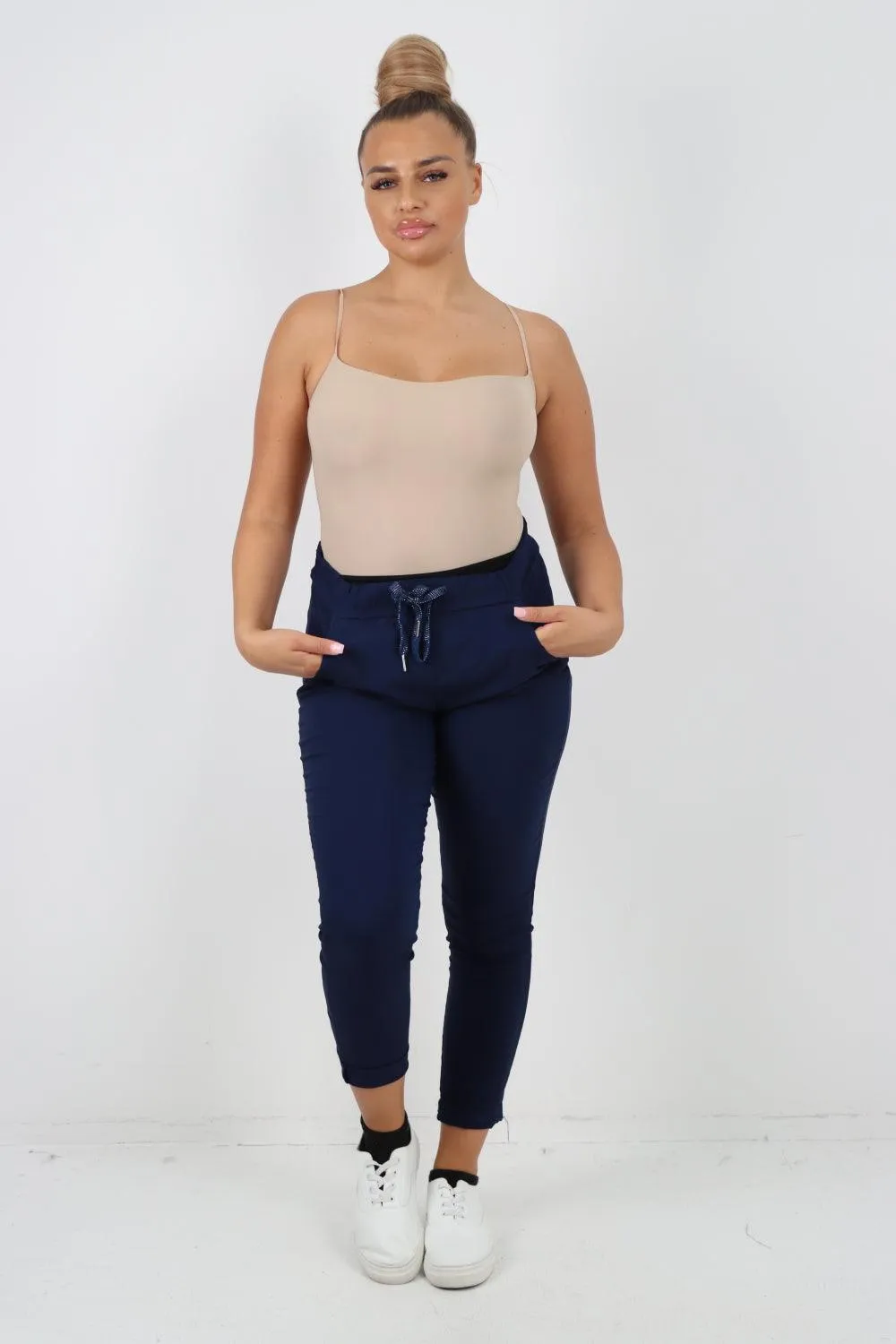 Plain Magic Drawstring Comfort Joggers