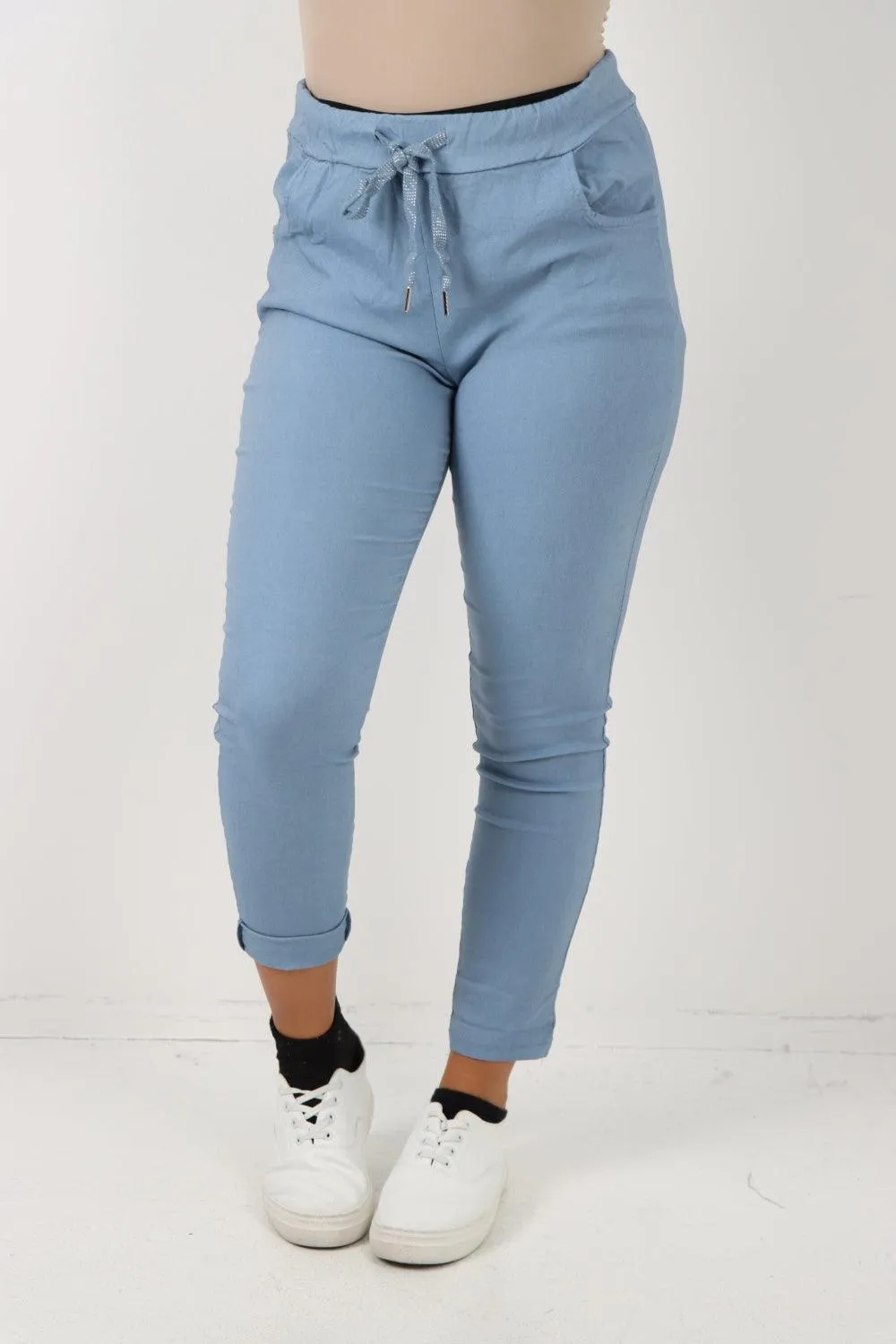 Plain Magic Drawstring Comfort Joggers
