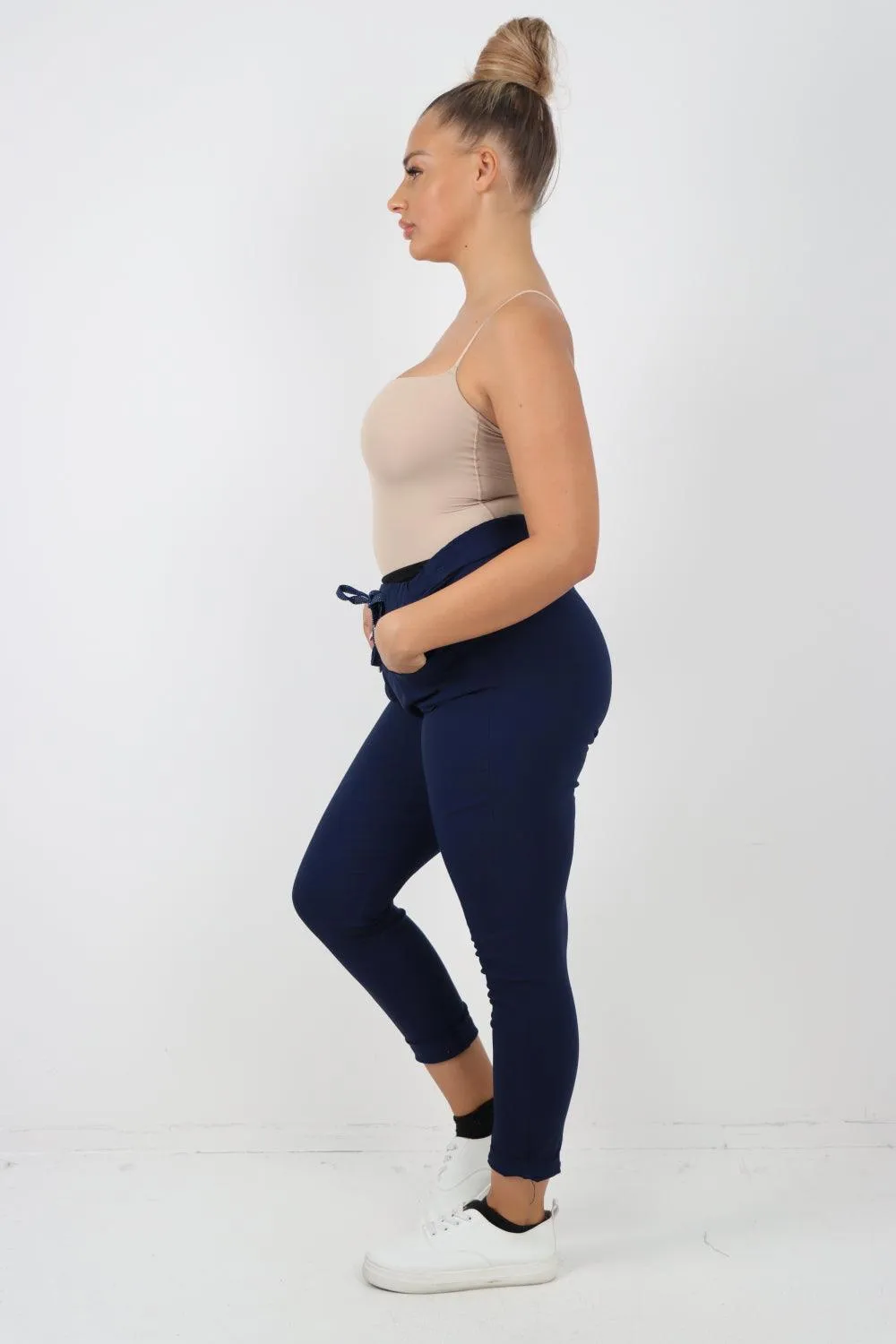 Plain Magic Drawstring Comfort Joggers