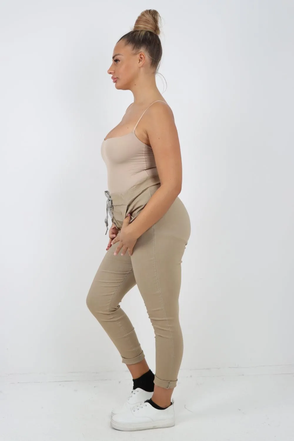Plain Magic Drawstring Comfort Joggers