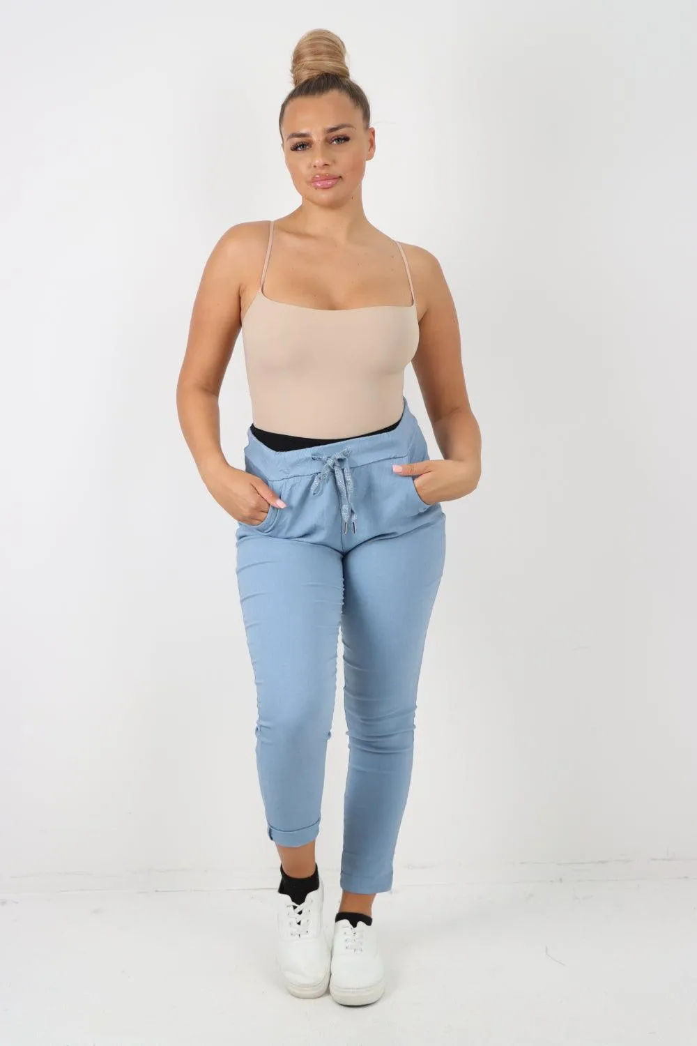 Plain Magic Drawstring Comfort Joggers