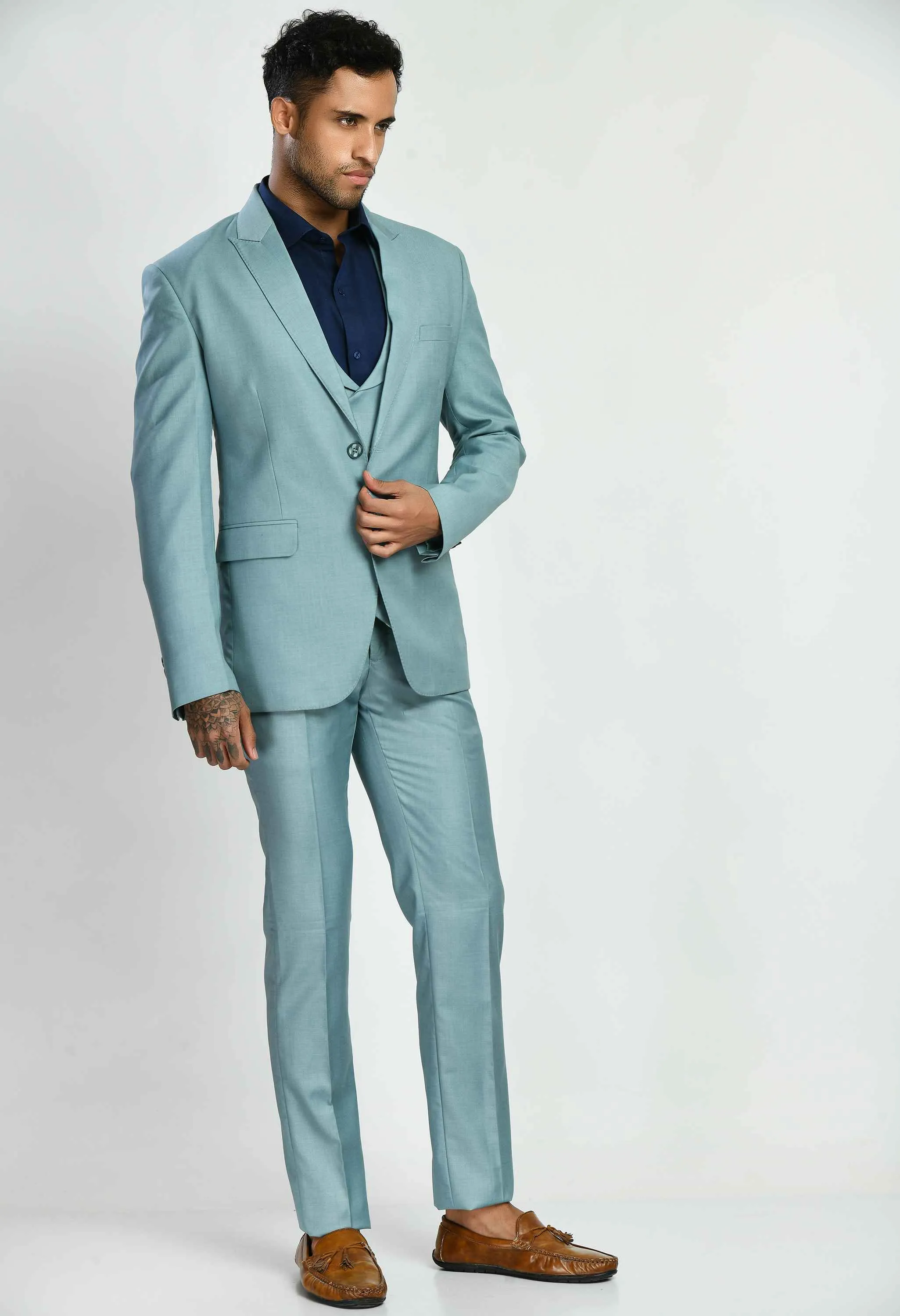 Plain Terry Nylon Suit Set