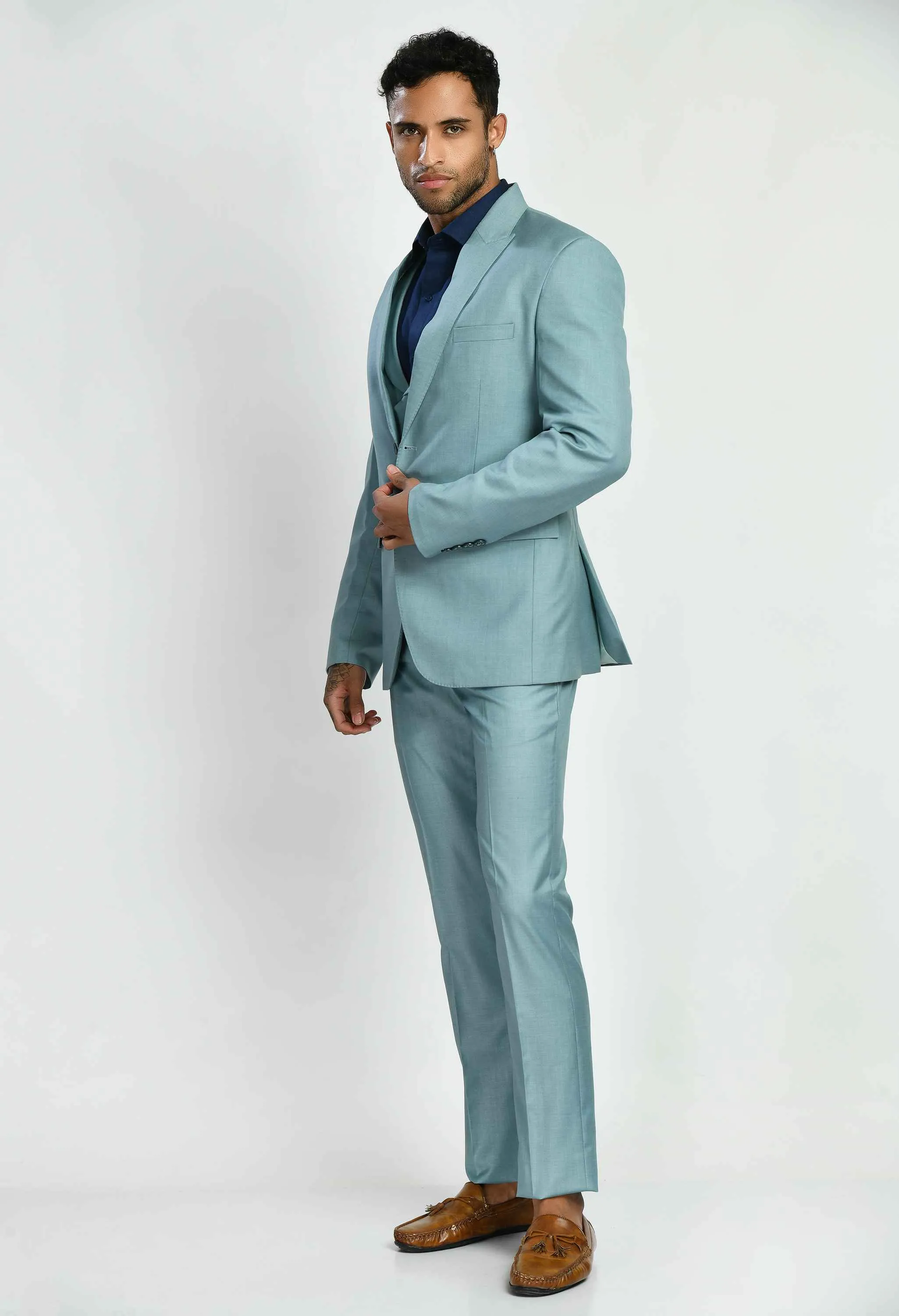 Plain Terry Nylon Suit Set