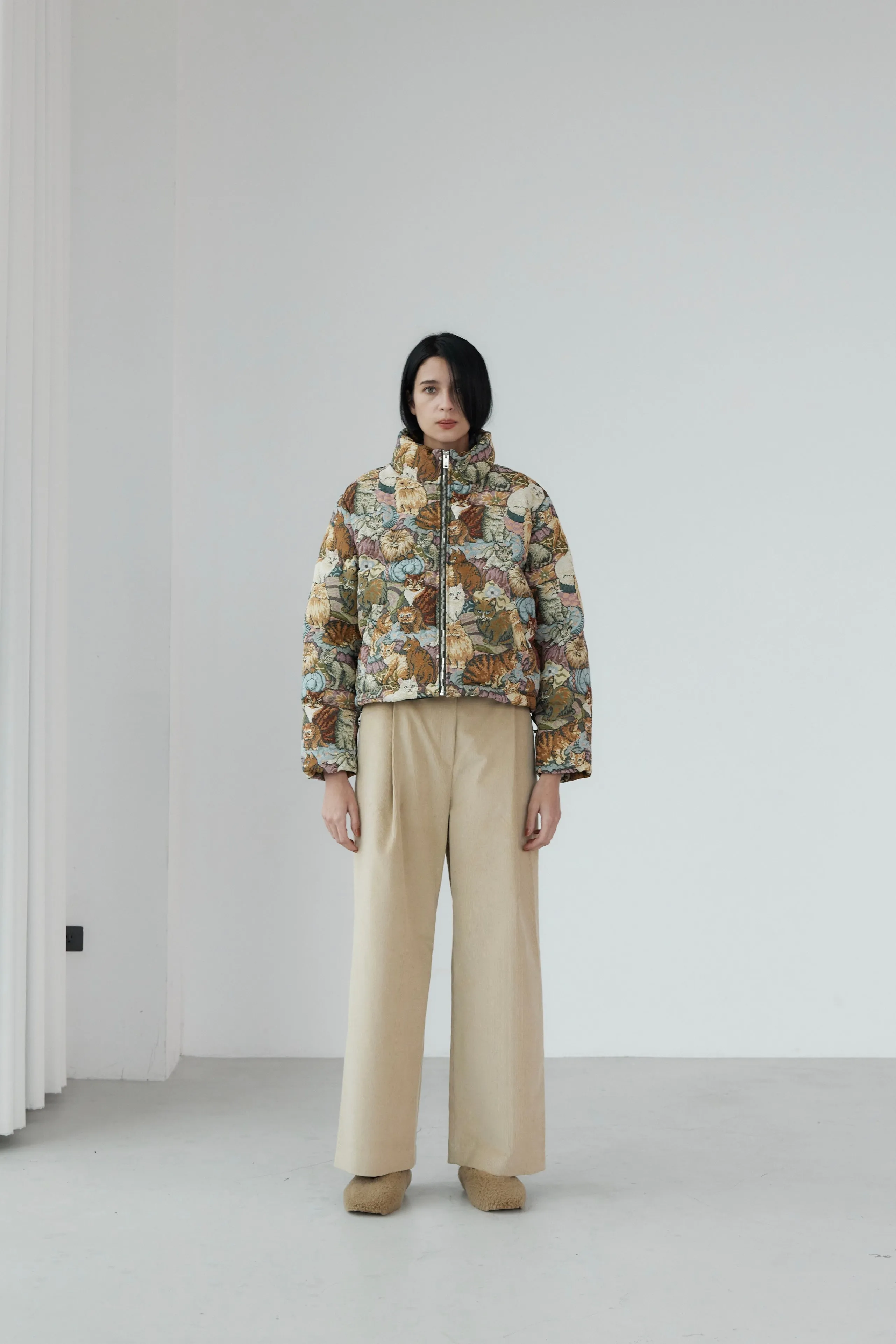 Pleated Corduroy Trousers