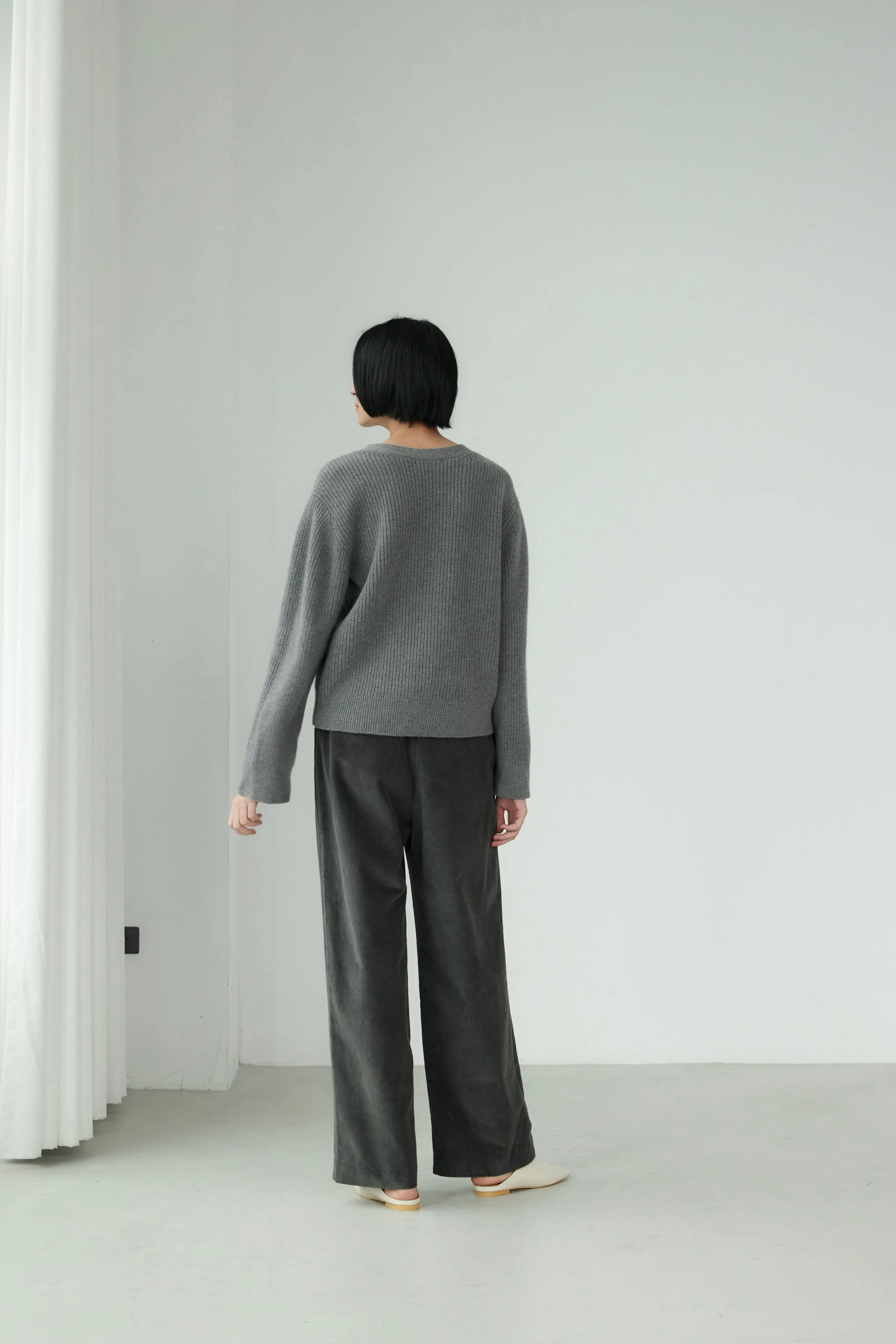 Pleated Corduroy Trousers