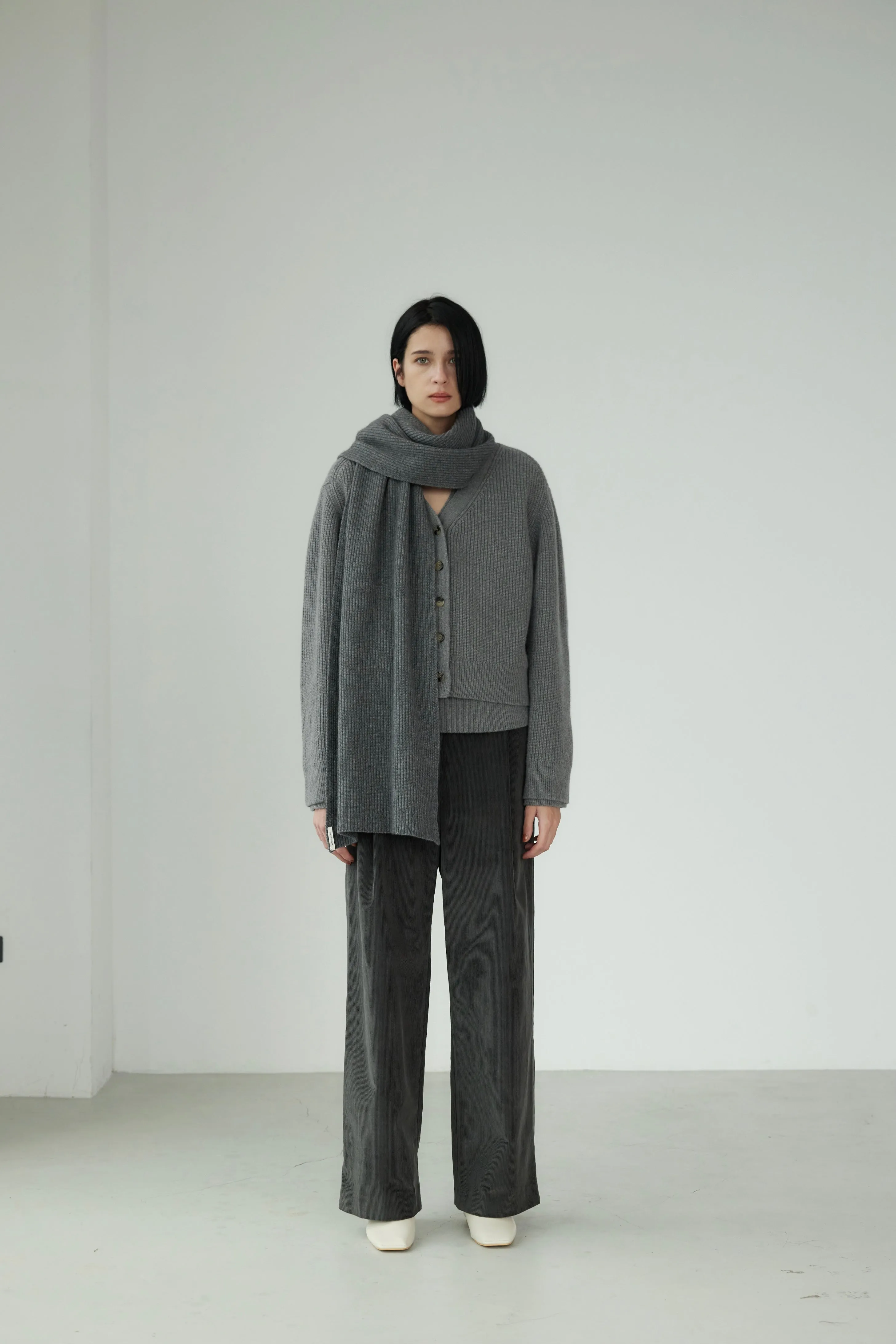 Pleated Corduroy Trousers