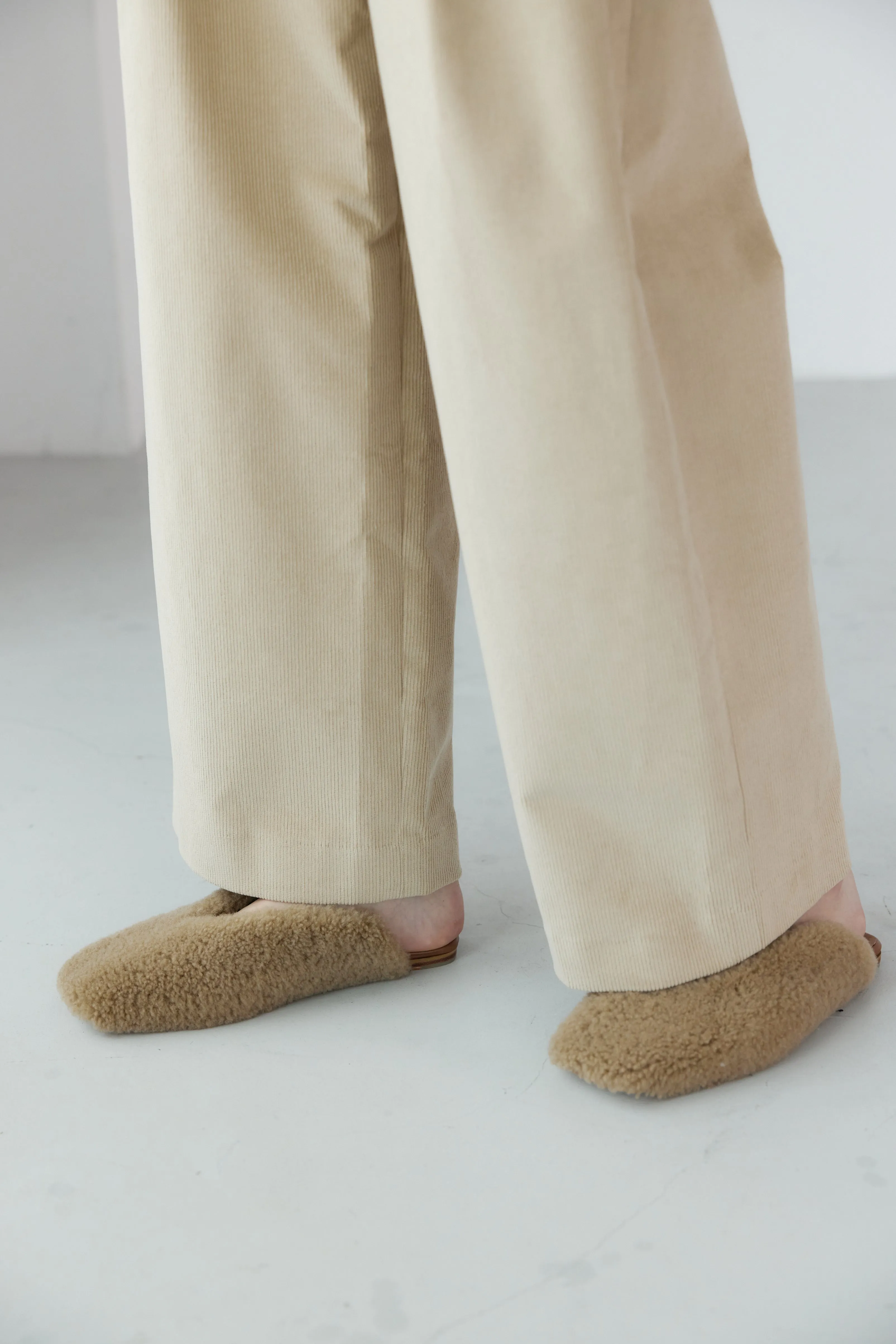 Pleated Corduroy Trousers