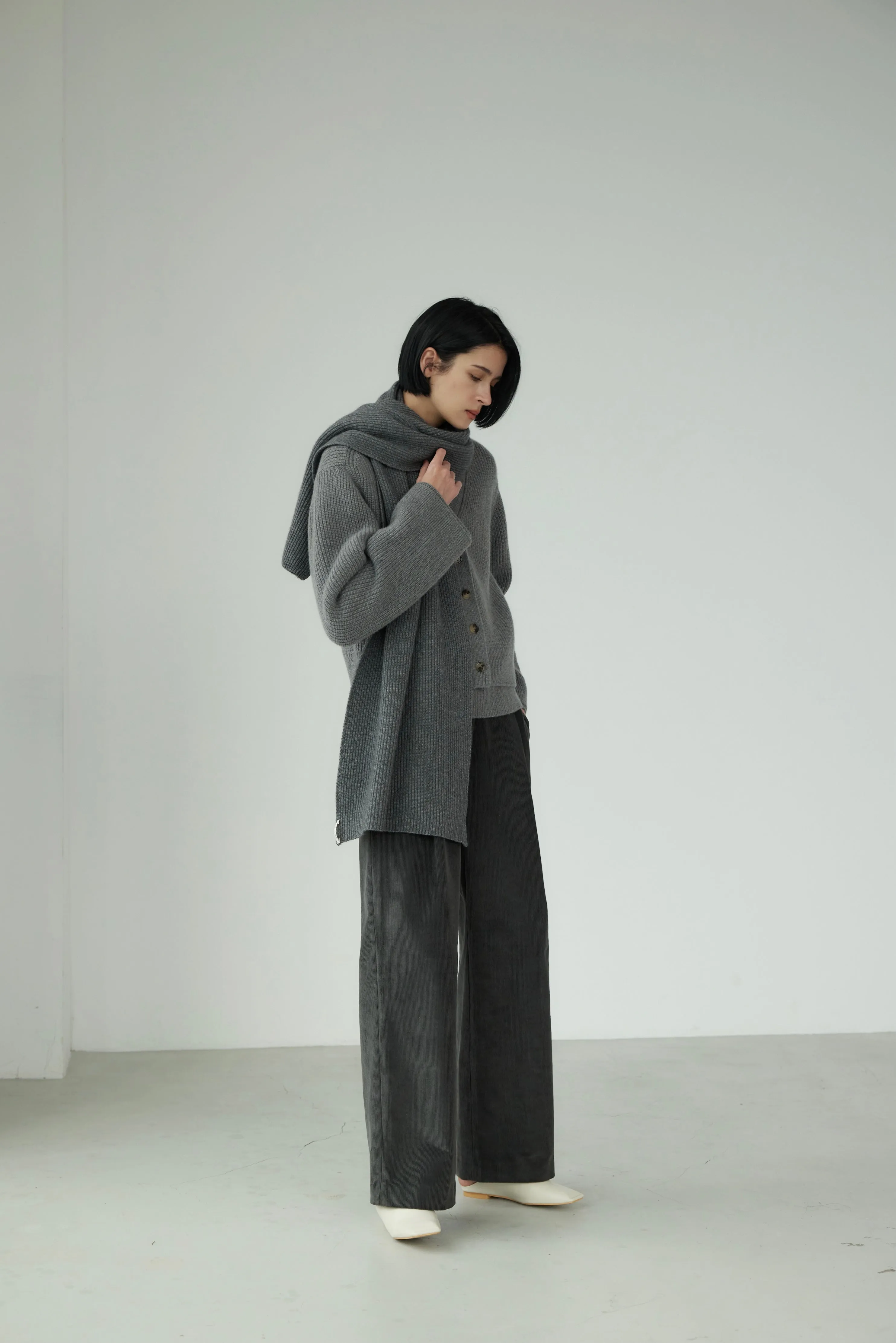 Pleated Corduroy Trousers