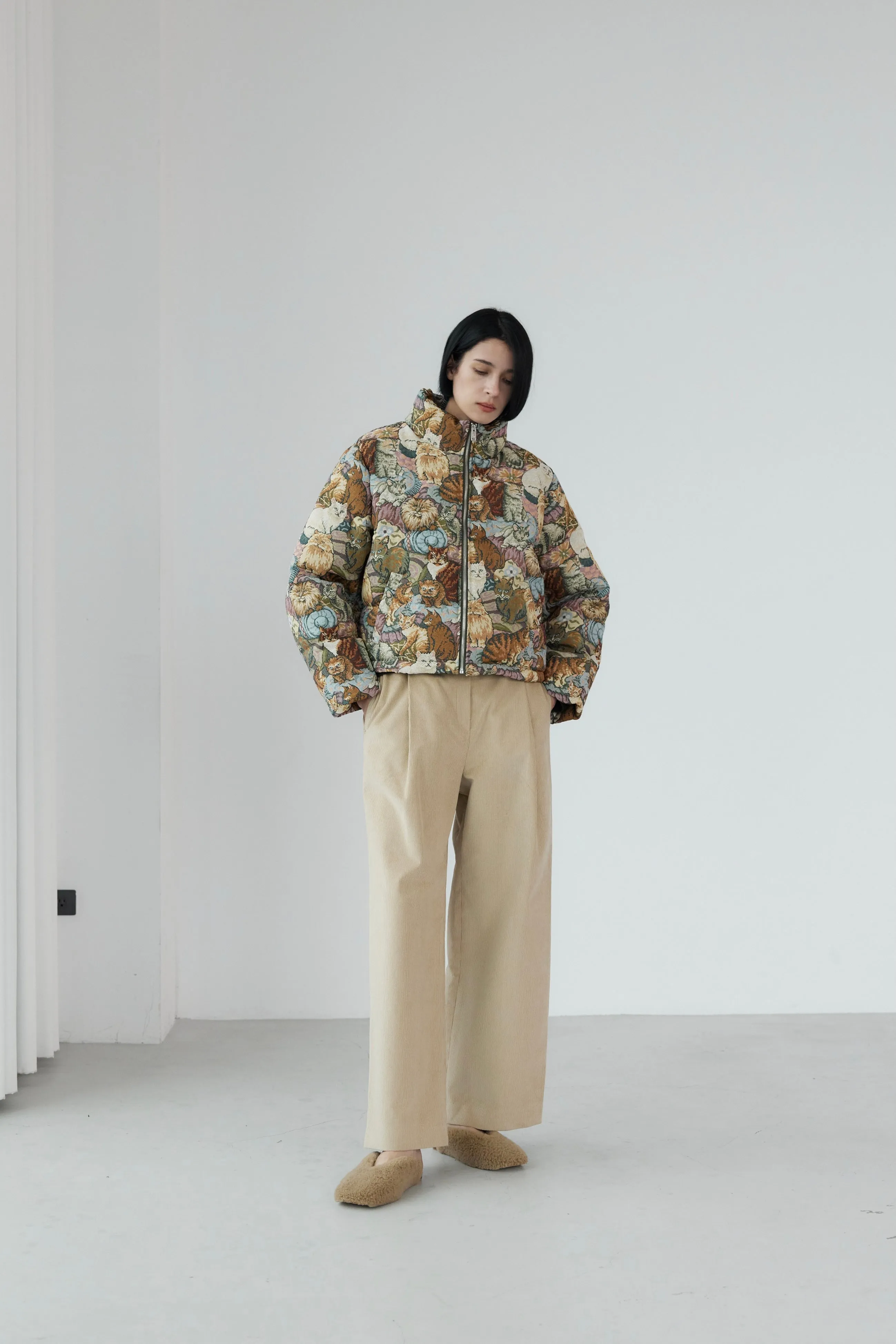 Pleated Corduroy Trousers