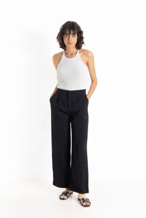 PLEATED HIGH-WAIST TROUSERS