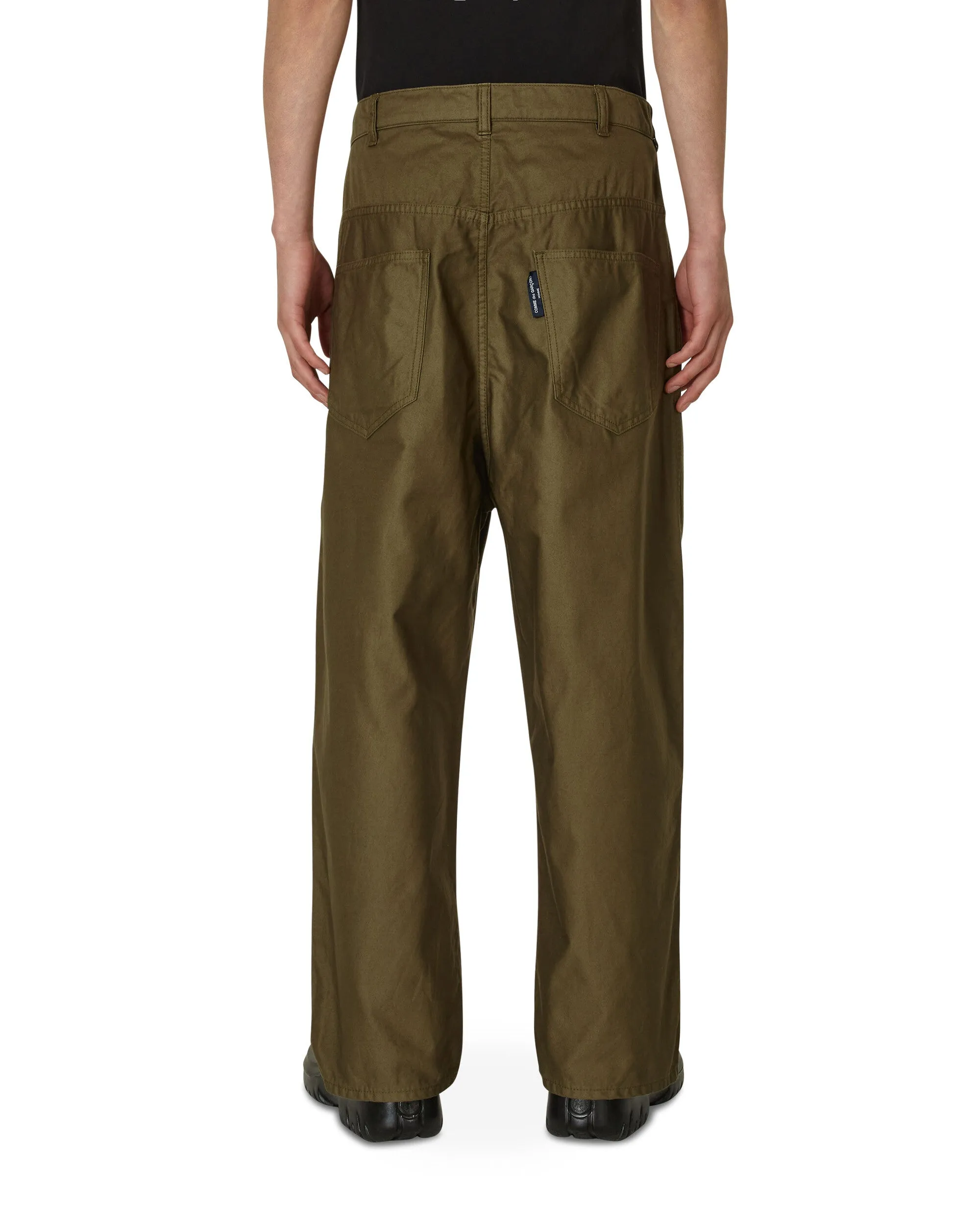 Pleated Satin Pants Khaki
