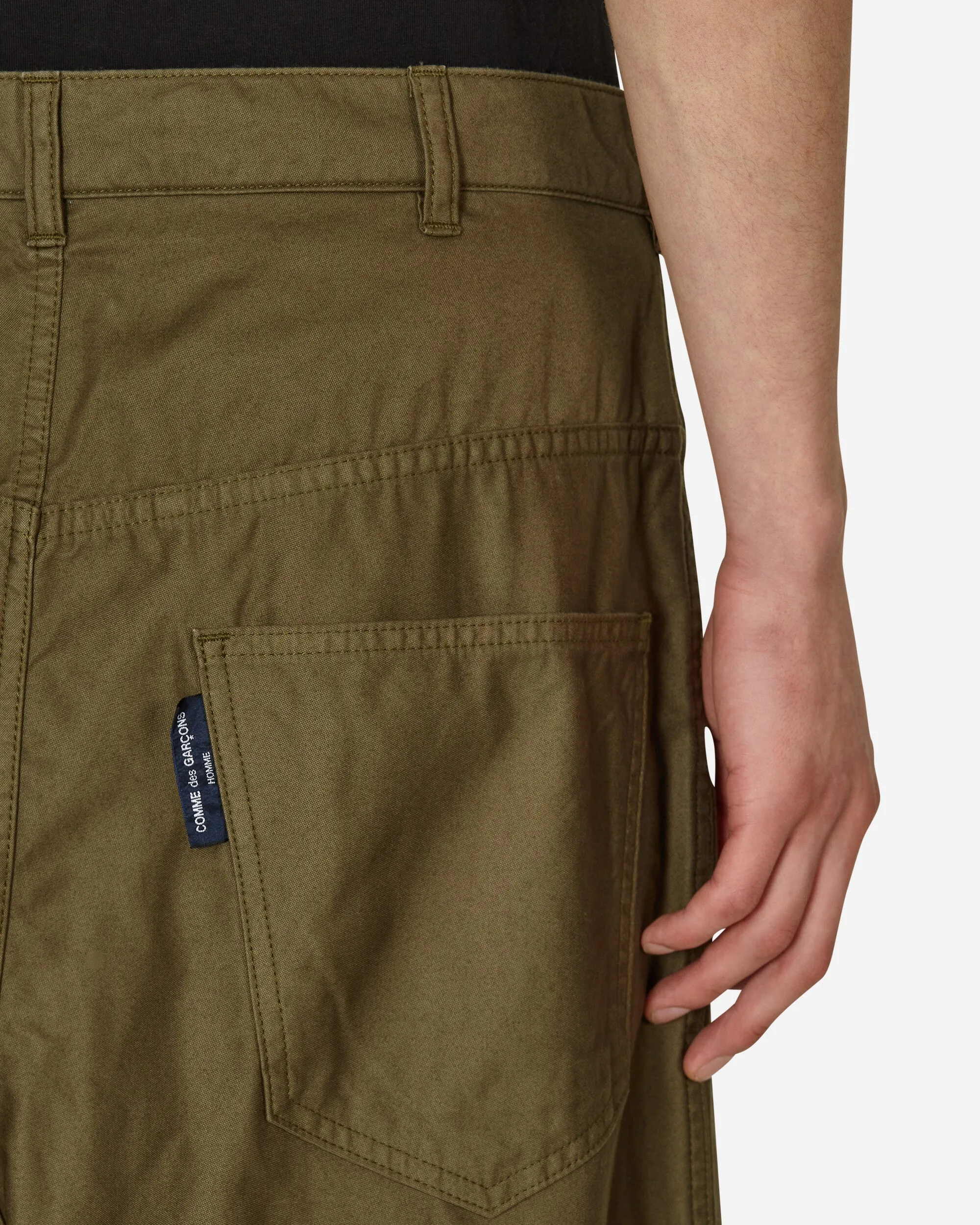 Pleated Satin Pants Khaki