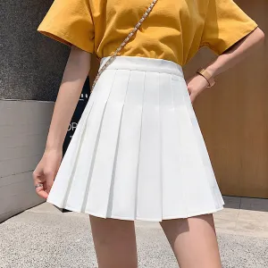 Pleated Skirt Korean Women Student A-Line Skirt