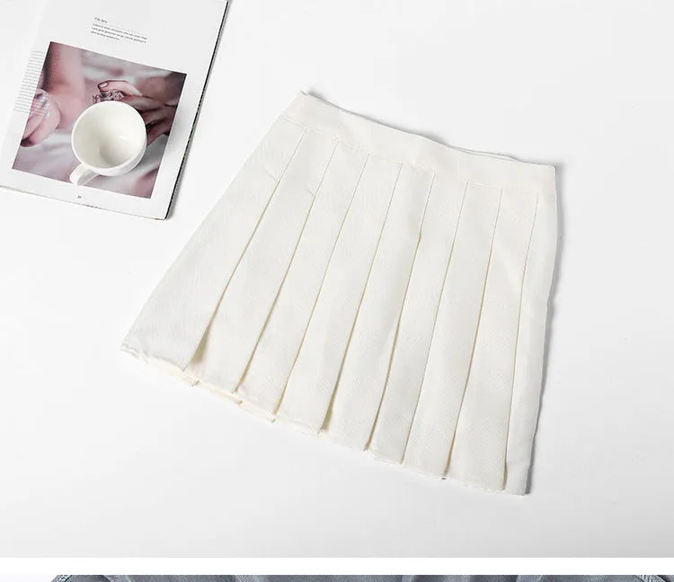 Pleated Skirt Korean Women Student A-Line Skirt