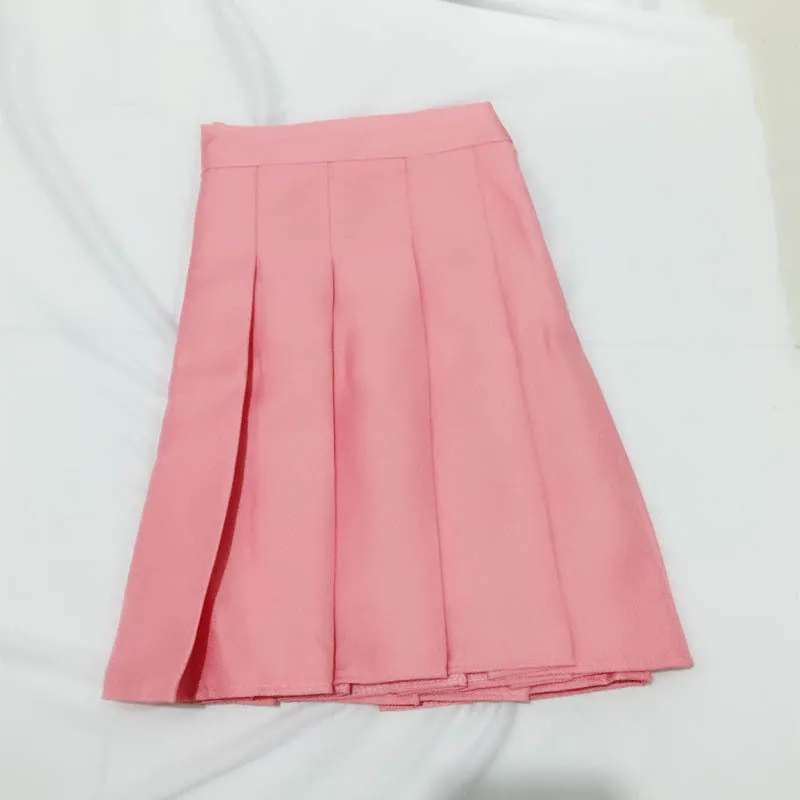 Pleated Women Summer Student Skirt Chequered High Waist Plus Size A-Line Skirt