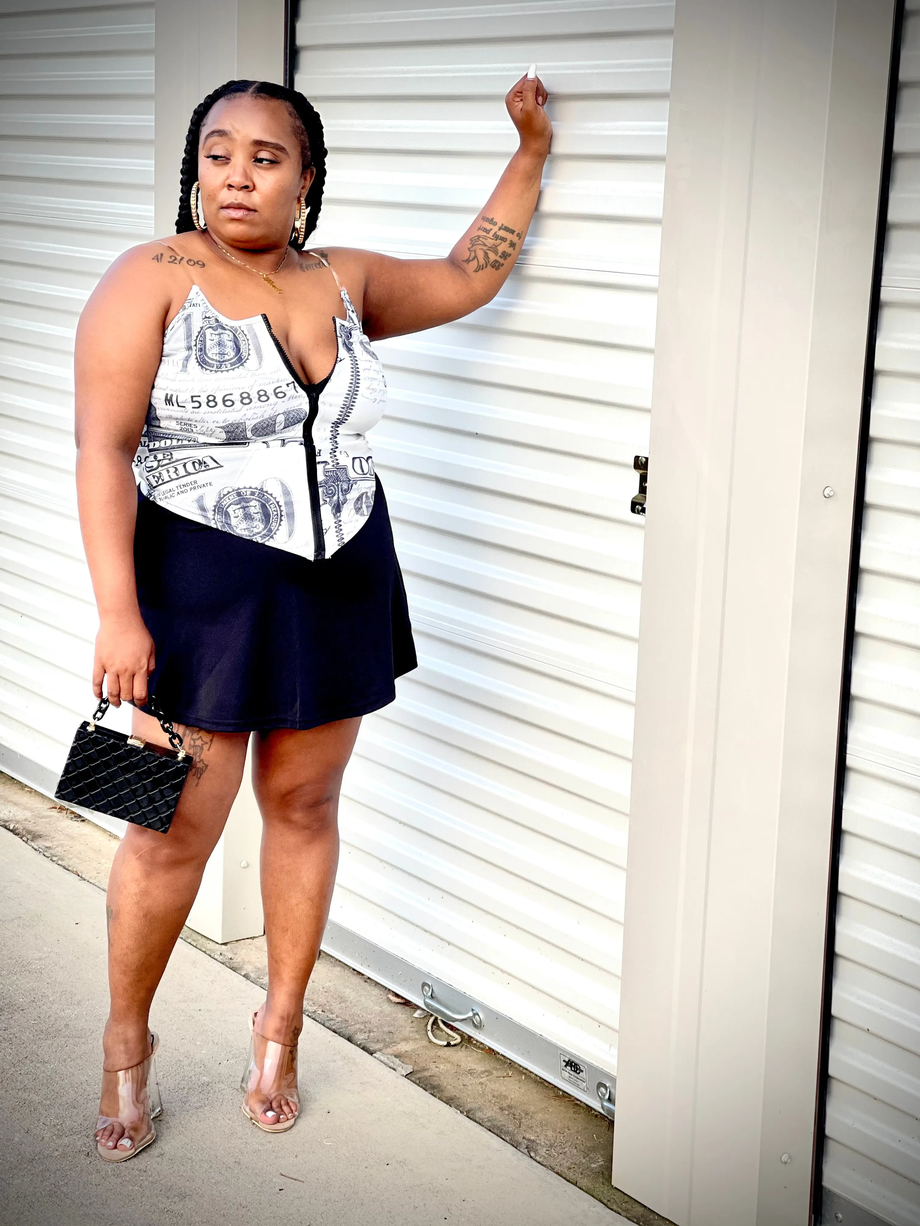 Plus Size All Black Tennis Skirts
