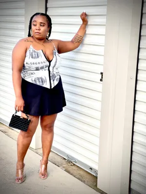 Plus Size All Black Tennis Skirts