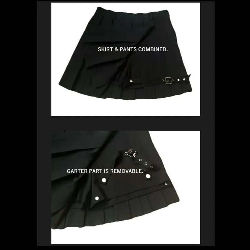 [Plus size] Goth punk belt darkness garter skirt