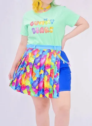 Plus Size Gummy Bear Pleated Chain Skirt