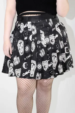 Plus Size Night Reading Gothic Pleated Skirt