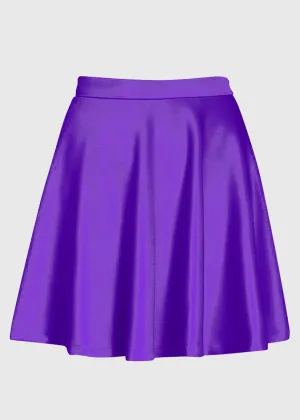 Plus Size Purple High Waist Skirt