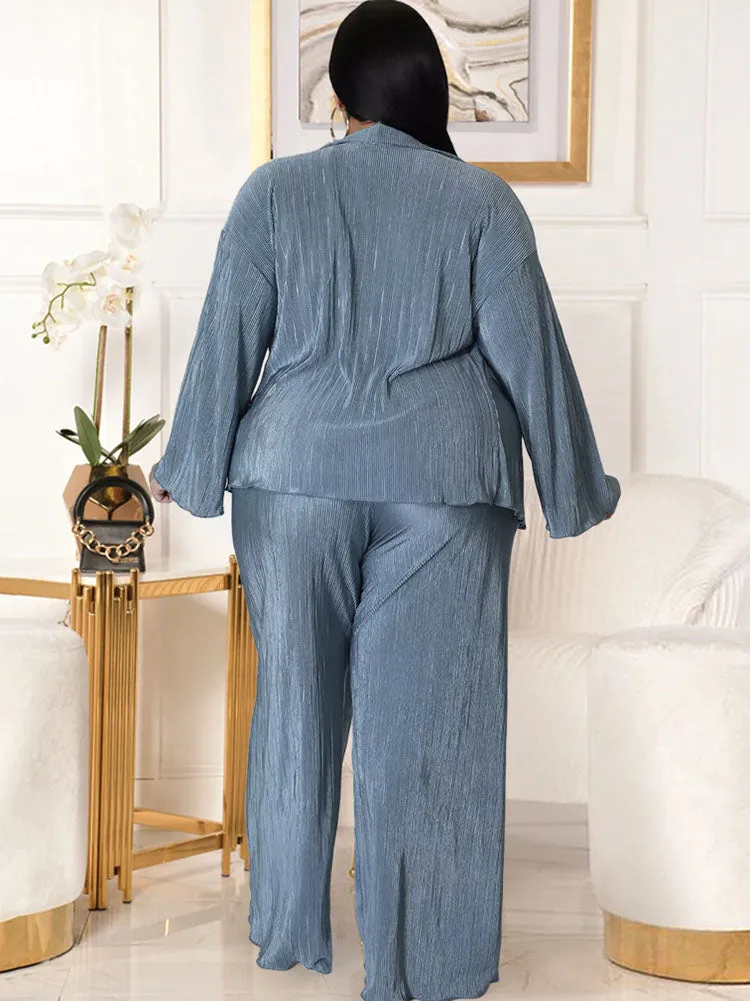 Plus Size Three Piece Cardigan Pant Suits