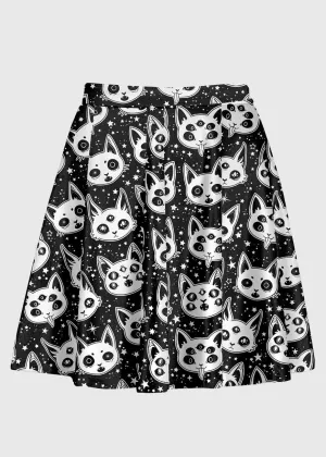 Plus Size Trippy Cartoon Cat Skirt