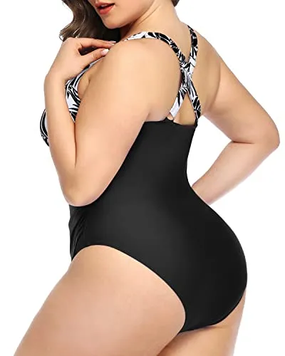 Plus Size Tummy Control Slimming One Piece Swimsuit Women's Bathing Suits
