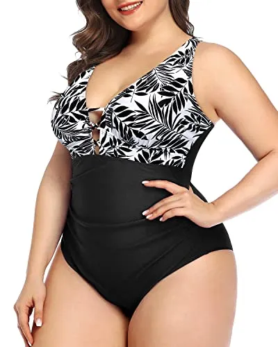 Plus Size Tummy Control Slimming One Piece Swimsuit Women's Bathing Suits