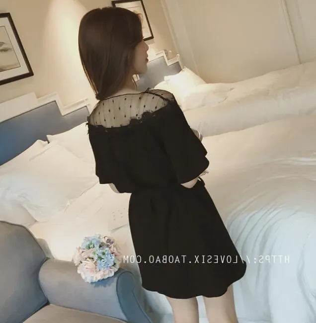 Plus Size Women  Slim Look Dress Chiffon Dress