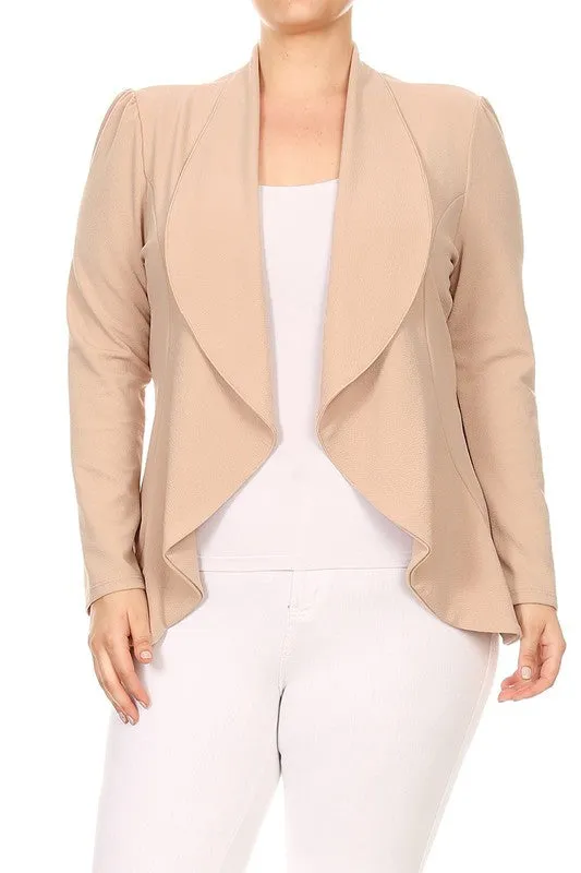 Plus Solid Essential Blazer (More Colors)
