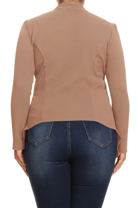 Plus Solid Essential Blazer (More Colors)