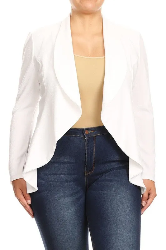 Plus Solid Essential Blazer (More Colors)