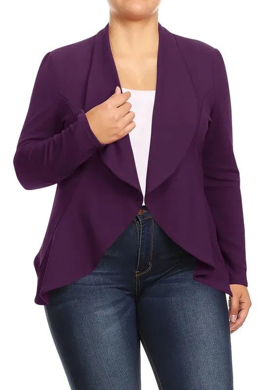 Plus Solid Essential Blazer (More Colors)