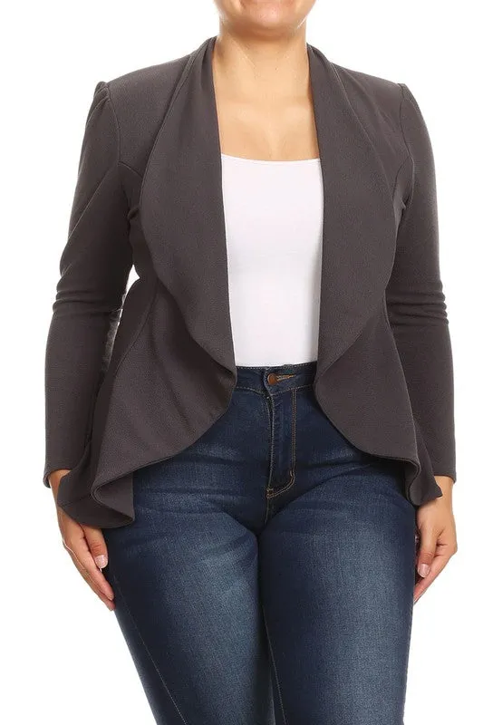 Plus Solid Essential Blazer (More Colors)