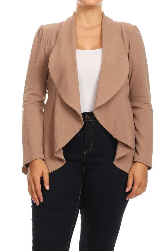 Plus Solid Essential Blazer (More Colors)