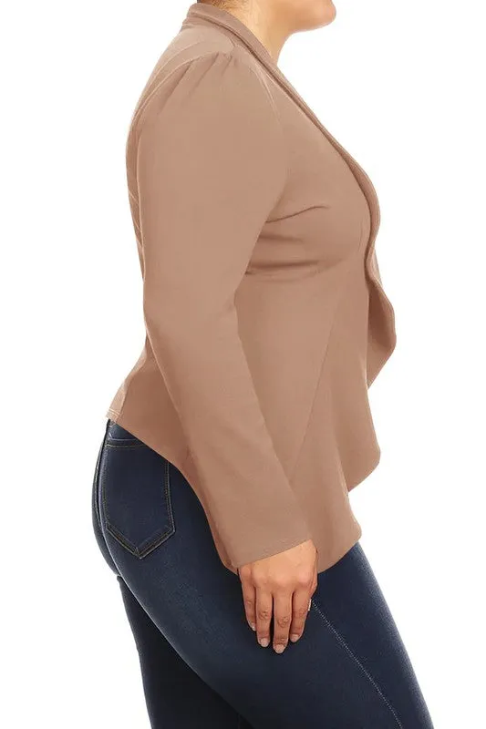 Plus Solid Essential Blazer (More Colors)