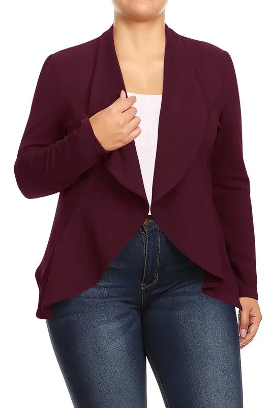 Plus Solid Essential Blazer (More Colors)