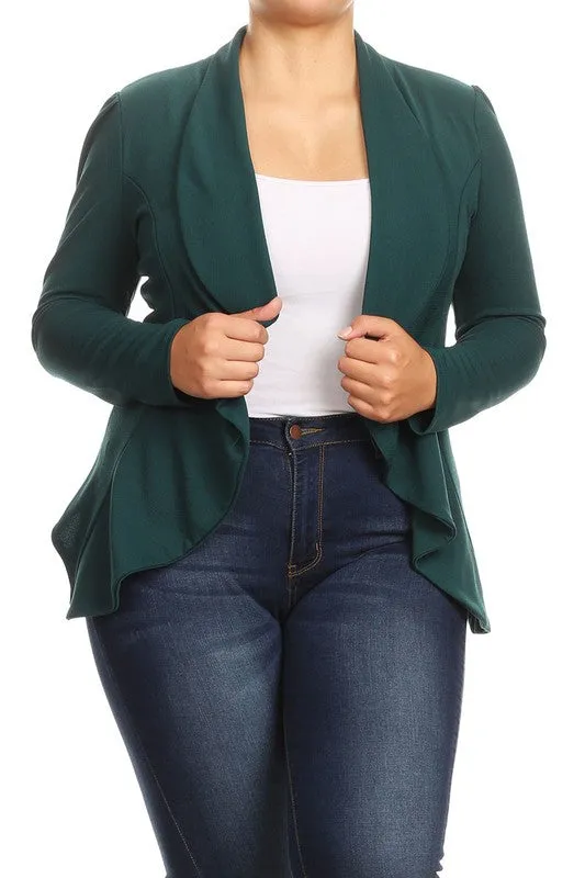 Plus Solid Essential Blazer (More Colors)
