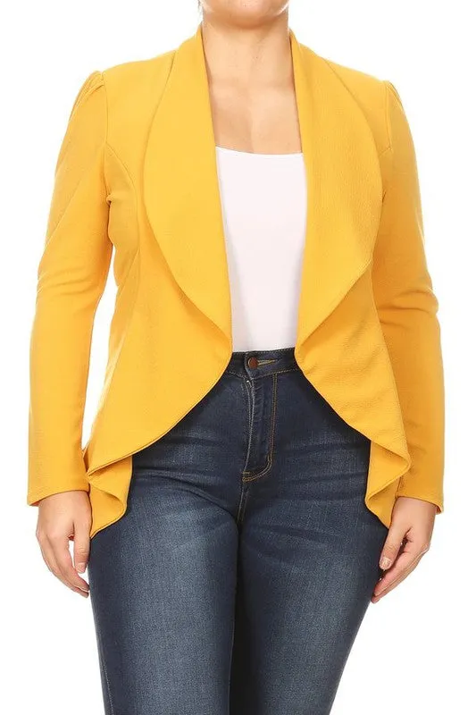 Plus Solid Essential Blazer (More Colors)