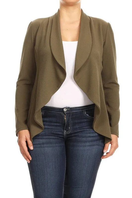 Plus Solid Essential Blazer (More Colors)