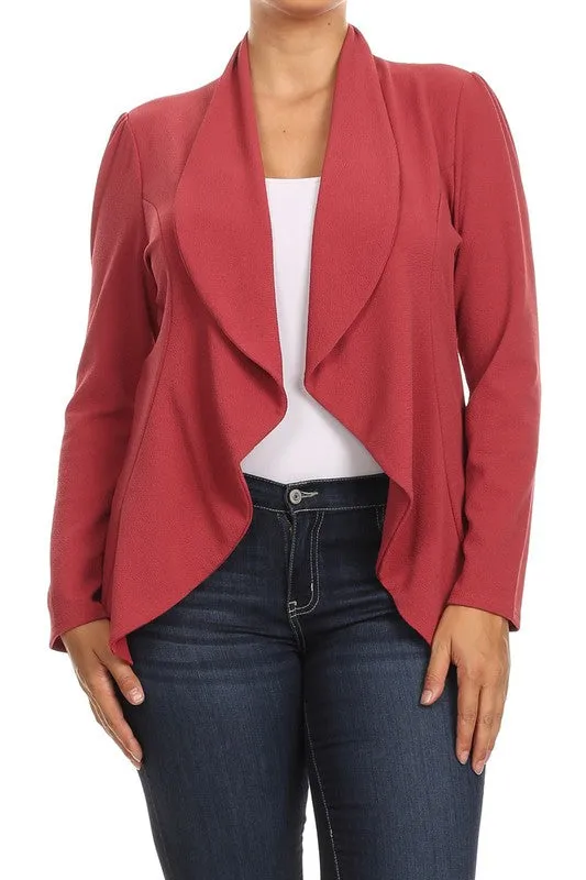 Plus Solid Essential Blazer (More Colors)