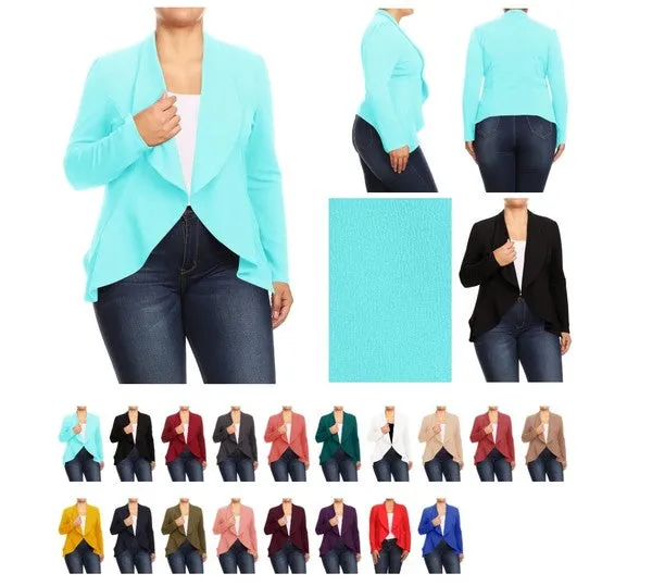 Plus Solid Essential Blazer (More Colors)
