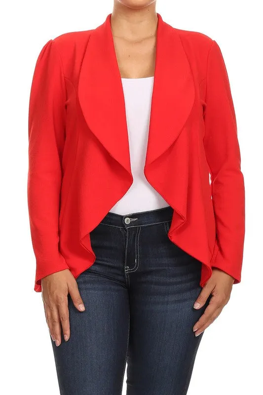 Plus Solid Essential Blazer (More Colors)