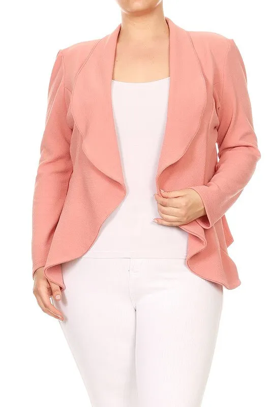 Plus Solid Essential Blazer (More Colors)