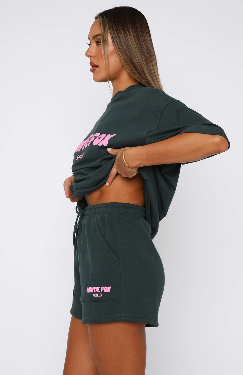 Offstage Lounge Shorts Pine Flexible Knit Construction Simple Casual Style