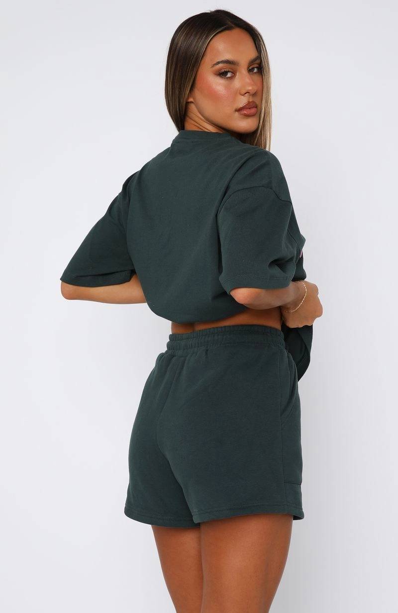 Diagonal Pocket Placement Subtle Detail Offstage Lounge Shorts Pine