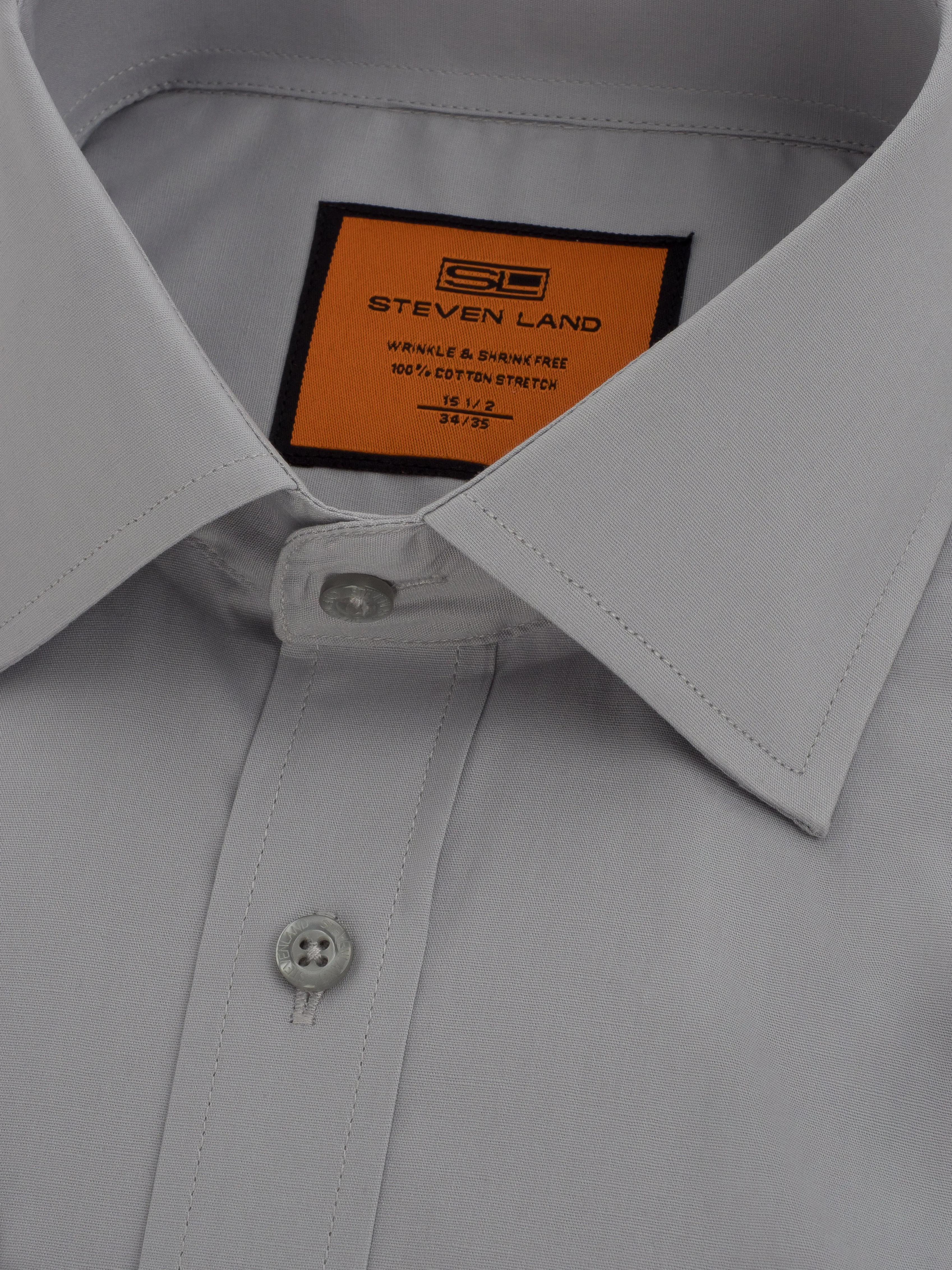 Poplin Dress Shirt | French Cuff | 100% Cotton | Silver