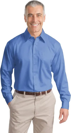 Port Authority Tall Non-Iron Twill Shirt 4XLT Ultramarine Blue